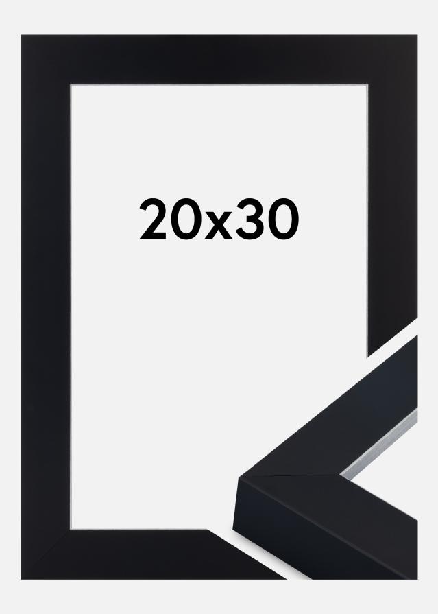 Moldura Sussex Vidro acrílico Preto/Prata 20x30 cm