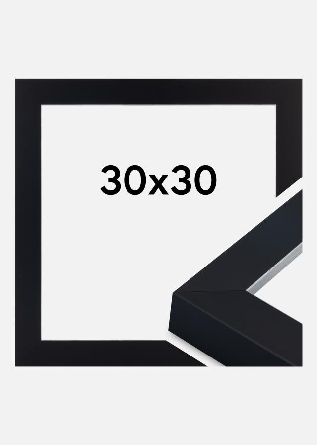 Moldura Sussex Vidro acrílico Preto/Prata 30x30 cm