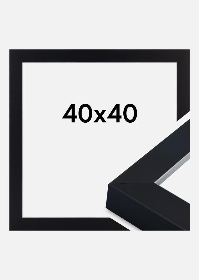 Moldura Sussex Vidro acrílico Preto/Prata 40x40 cm