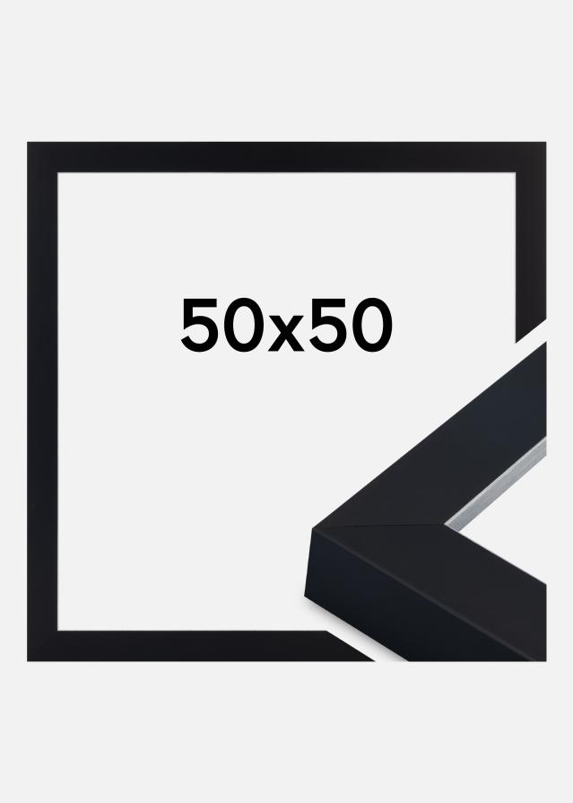 Moldura Sussex Vidro acrílico Preto/Prata 50x50 cm