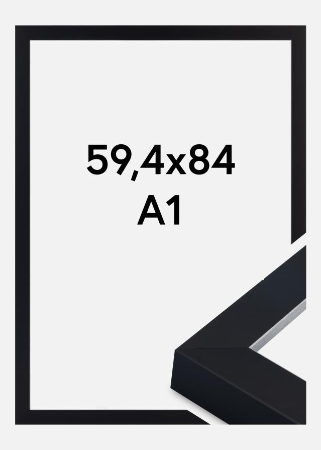 Moldura Sussex Vidro acrílico Preto/Prata 59,4x84,1 cm (A1)