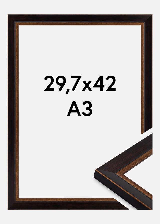 Moldura Artur Vidro acrílico Preto 29,7x42 cm (A3)