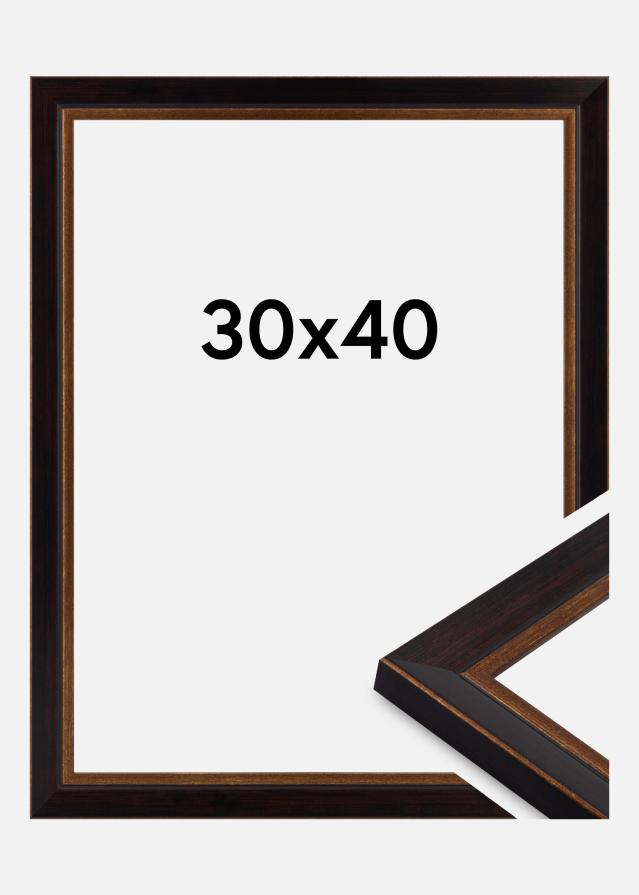 Moldura Artur Vidro acrílico Preto 30x40 cm