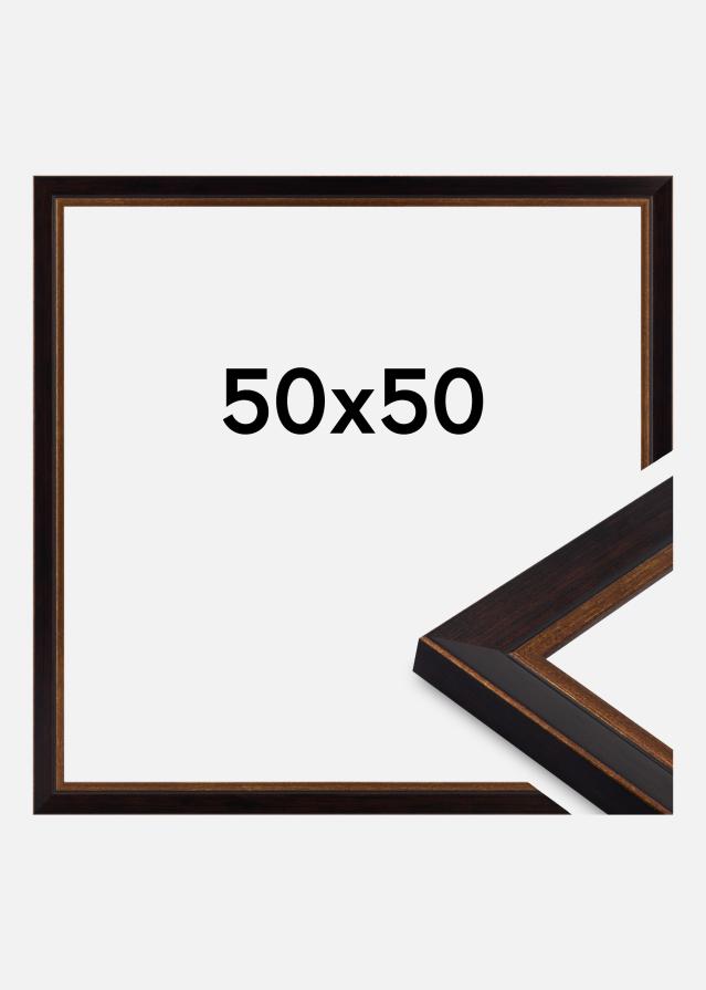 Moldura Artur Vidro acrílico Preto 50x50 cm