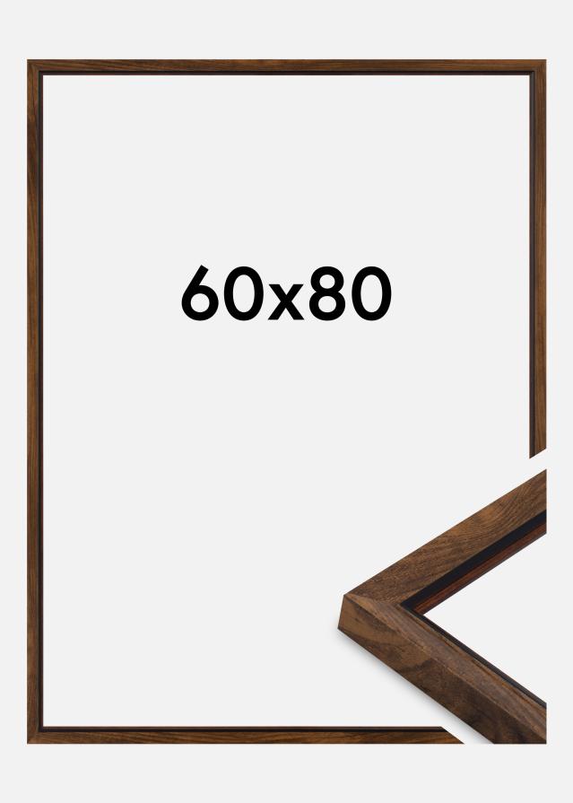 Moldura Obsidian Vidro acrílico Nogueira 60x80 cm