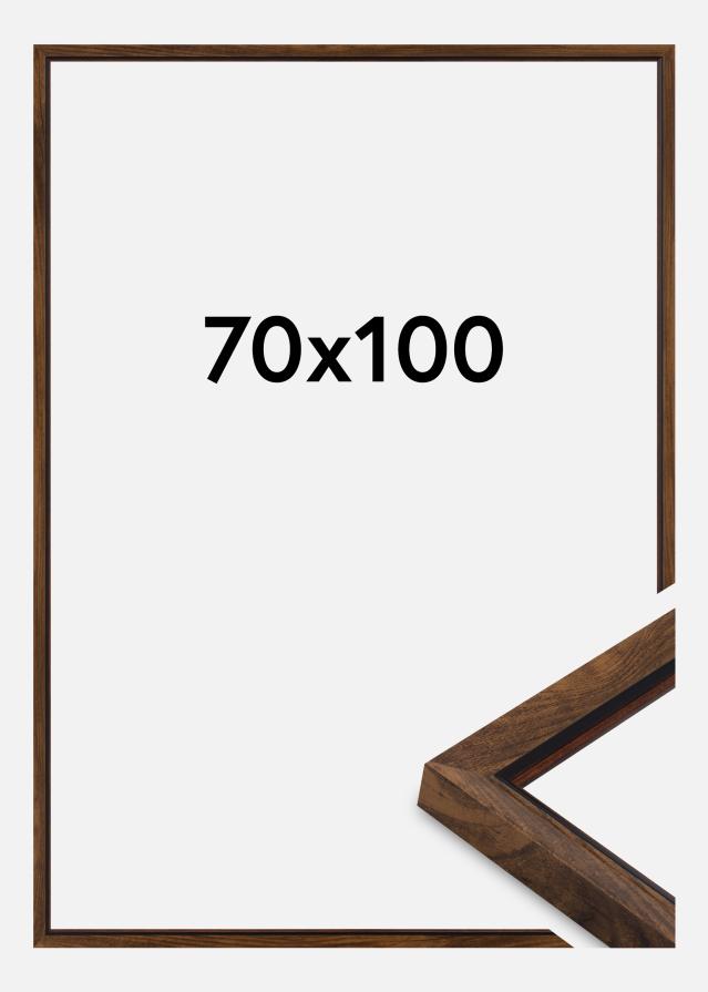 Moldura Obsidian Vidro acrílico Nogueira 70x100 cm