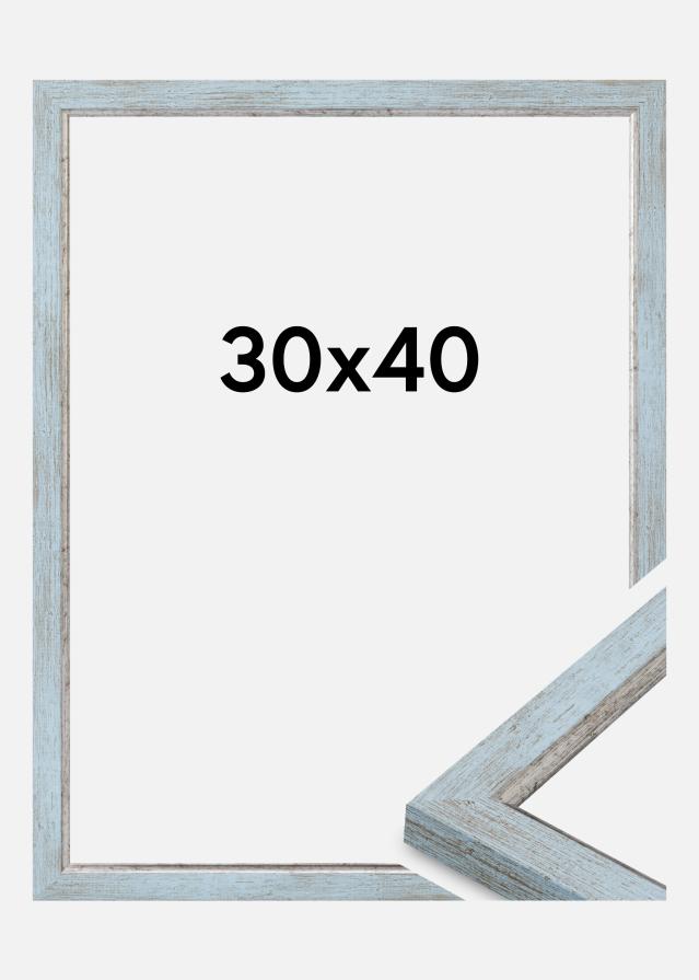 Moldura Whitby Vidro acrílico Azul 30x40 cm