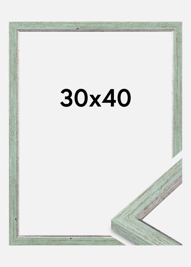 Moldura Whitby Vidro acrílico Verde 30x40 cm