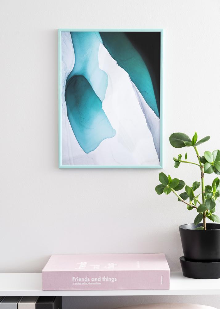 Moldura New Lifestyle Vidro acrílico Turquesa 70x100 cm