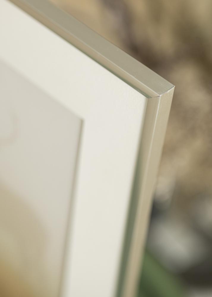 Moldura New Lifestyle Prata 10x18 cm - passe-partout Branco 8x10 cm