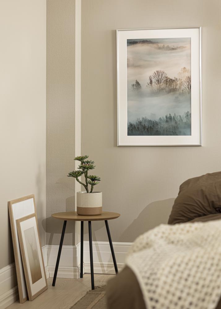 Moldura New Lifestyle Prata 10x18 cm - passe-partout Branco 8x10 cm