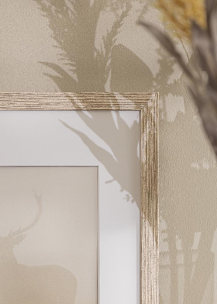 Moldura Stilren Greige Carvalho 60x80 cm - passe-partout Branco 50x70 cm