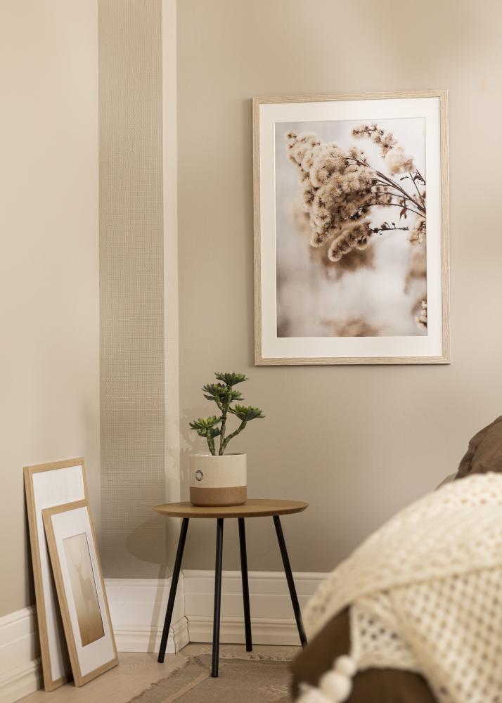 Moldura Stilren Greige Carvalho 60x80 cm - passe-partout Branco 50x70 cm