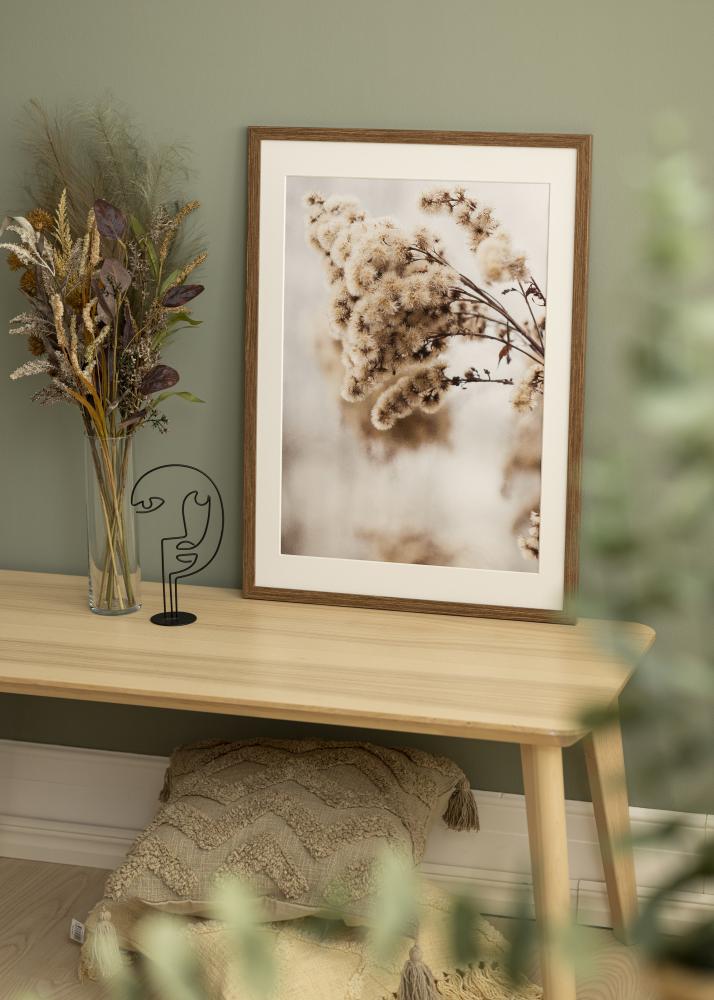 Moldura Stilren frio marrom 40x60 cm - passe-partout Branco 30x50 cm