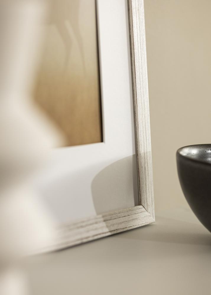 Moldura Stilren Vintage Branco 30x40 cm - passe-partout Branco 21x29,7 cm