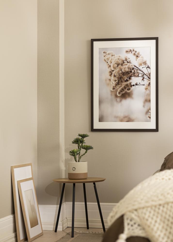 Moldura Stilren Wenge 40x60 cm - passe-partout Branco 32,9x48,3 cm