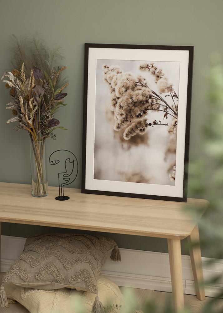 Moldura Stilren Wenge 40x60 cm - passe-partout Branco 32,9x48,3 cm