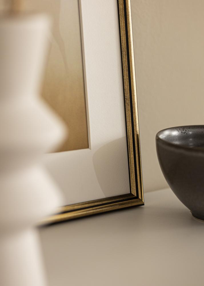 Moldura Horndal Vidro acrílico Dourado 7x10 cm