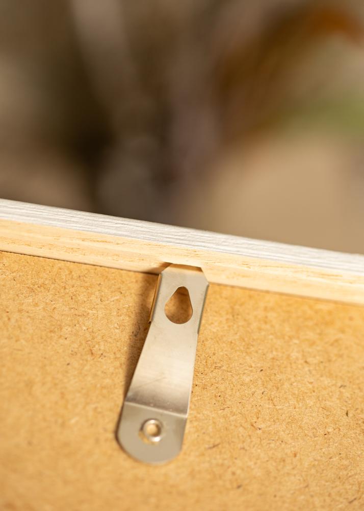 Moldura Ares Branco Carvalho 40x50 cm - passe-partout Branco 12x15 inches