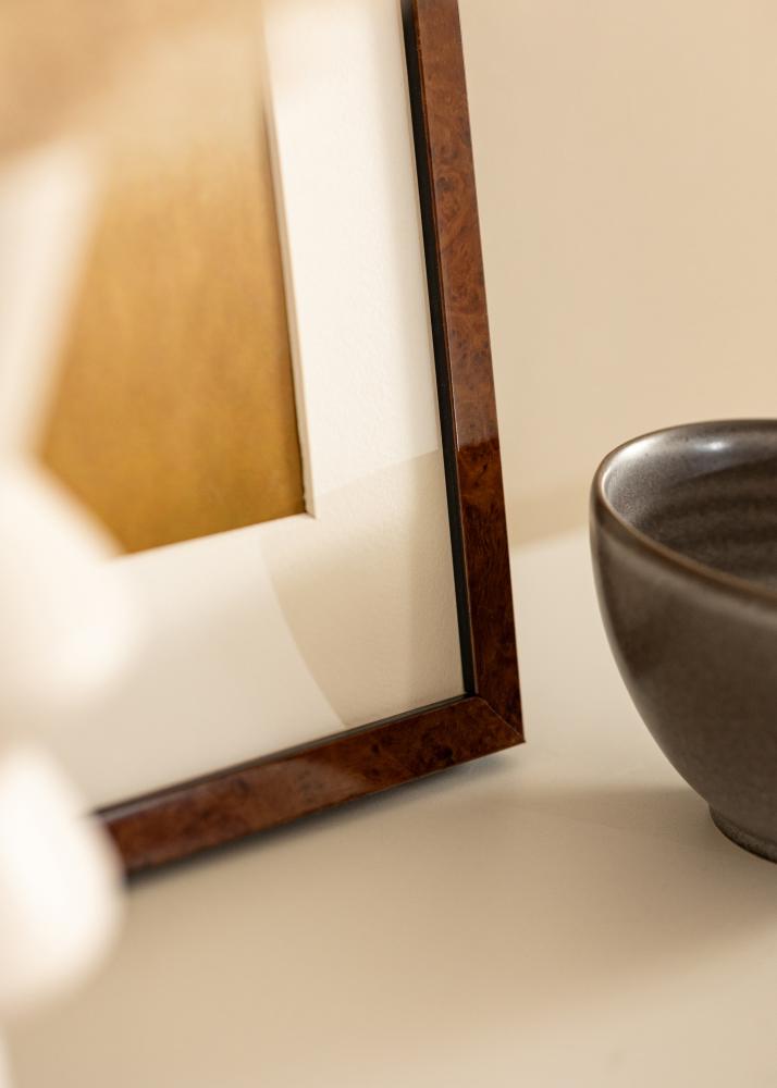 Moldura Ares Noz 50x60 cm - passe-partout Branco 35x45 cm