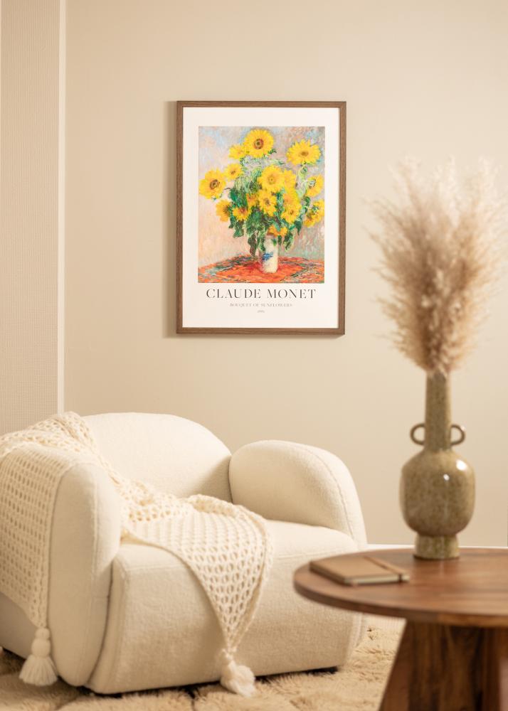 Moldura Hermes Noz 70x90 cm - passe-partout Branco 60x80 cm