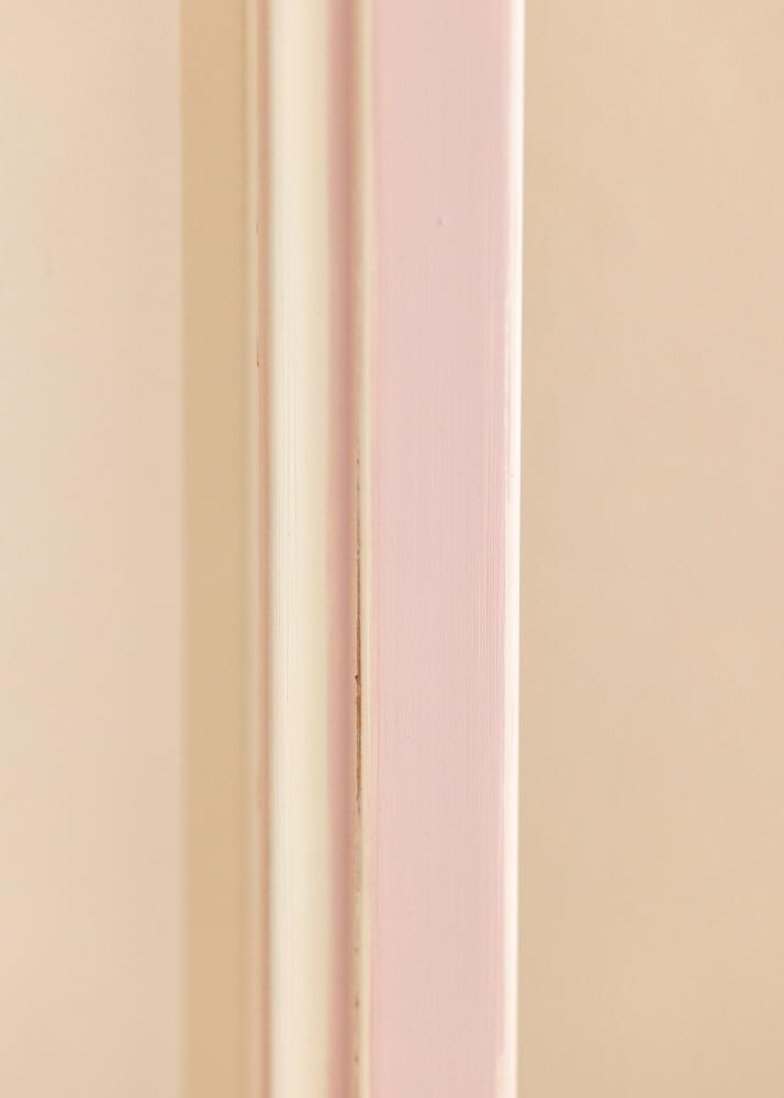 Moldura Diana Rosa 20x25 cm - passe-partout Branco 13x19,5 cm