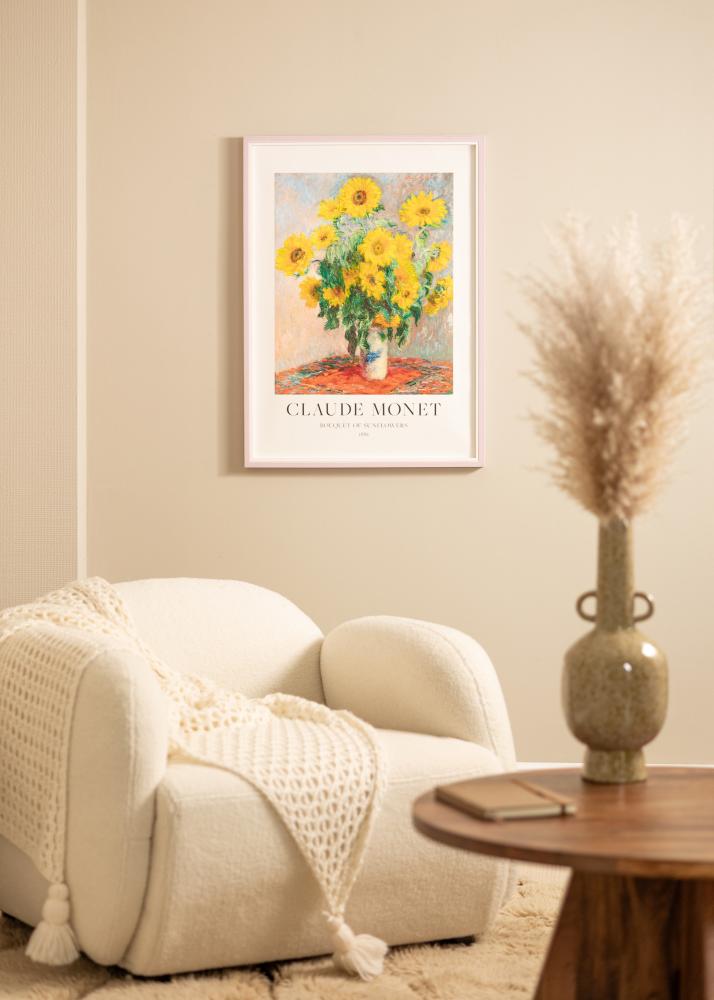 Moldura Diana Rosa 20x25 cm - passe-partout Branco 13x19,5 cm