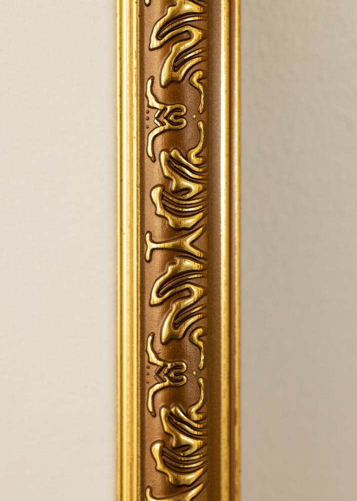 Moldura Swirl Ouro 30x40 cm - passe-partout Branco 21x29,7 cm