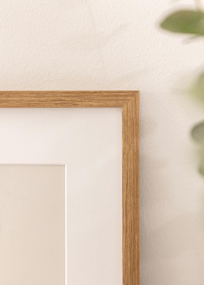 Moldura Modern Teak 50x70 cm - passe-partout Branco 42x59,4 cm