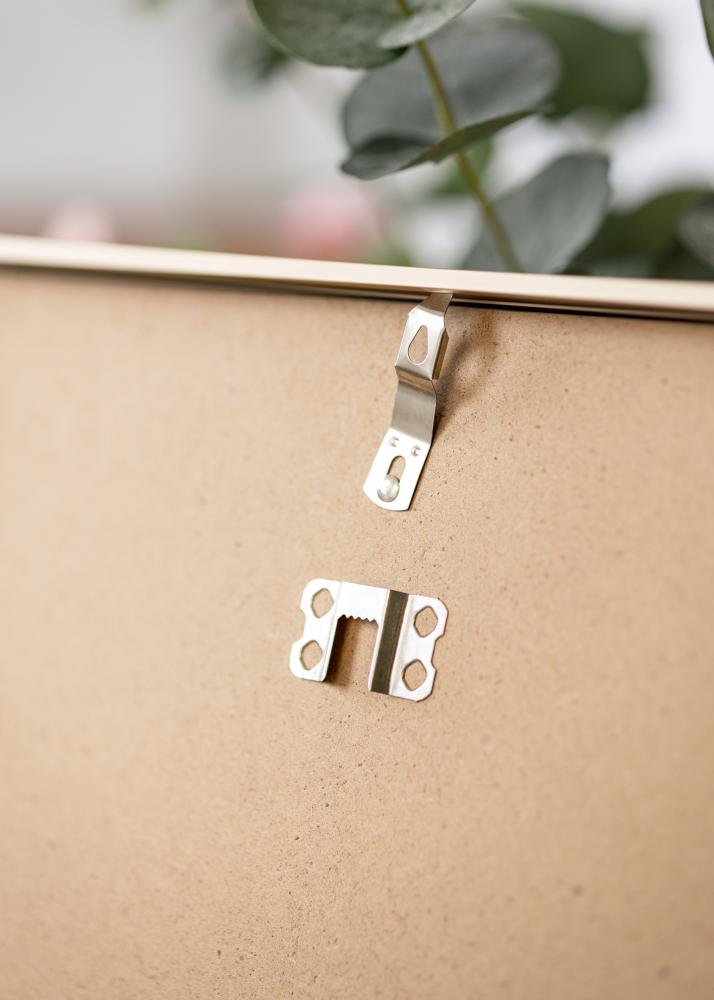 Moldura de alumínio Latão 30x40 cm - passe-partout Branco 21x29,7 cm