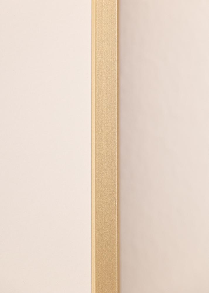 Moldura de alumínio Latão 30x40 cm - passe-partout Branco 21x29,7 cm