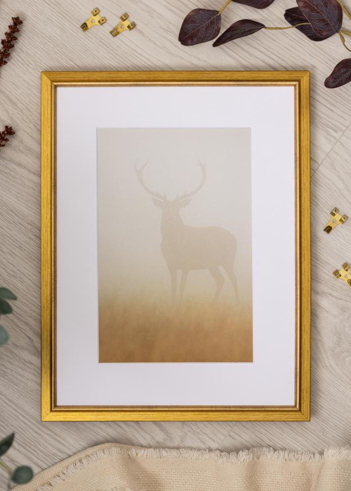 Moldura Marisa Vidro Acrílico Dourado 40x60 cm