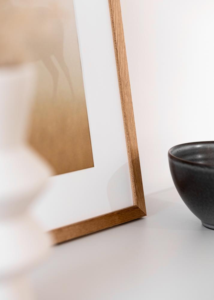 Moldura Tulipa Vidro Acrílico Carvalho 70x100 cm