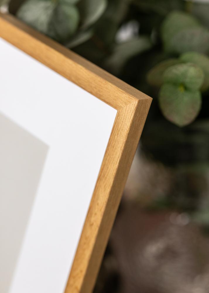 Moldura Tulipa Vidro Acrílico Carvalho 70x100 cm