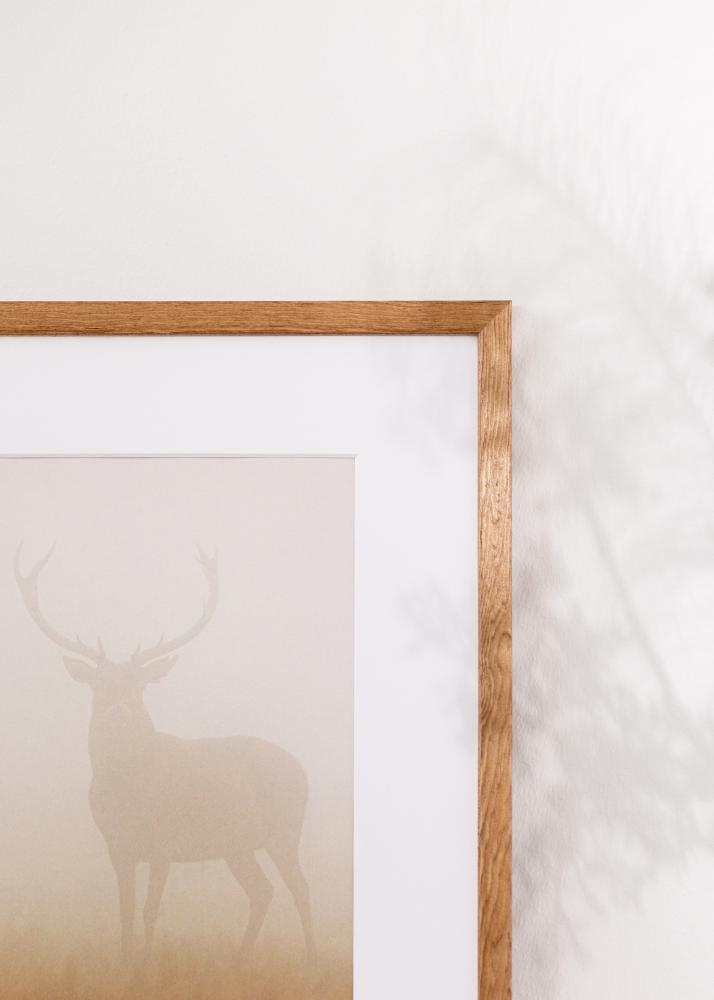 Moldura Tulipa Vidro Acrílico Carvalho 70x100 cm