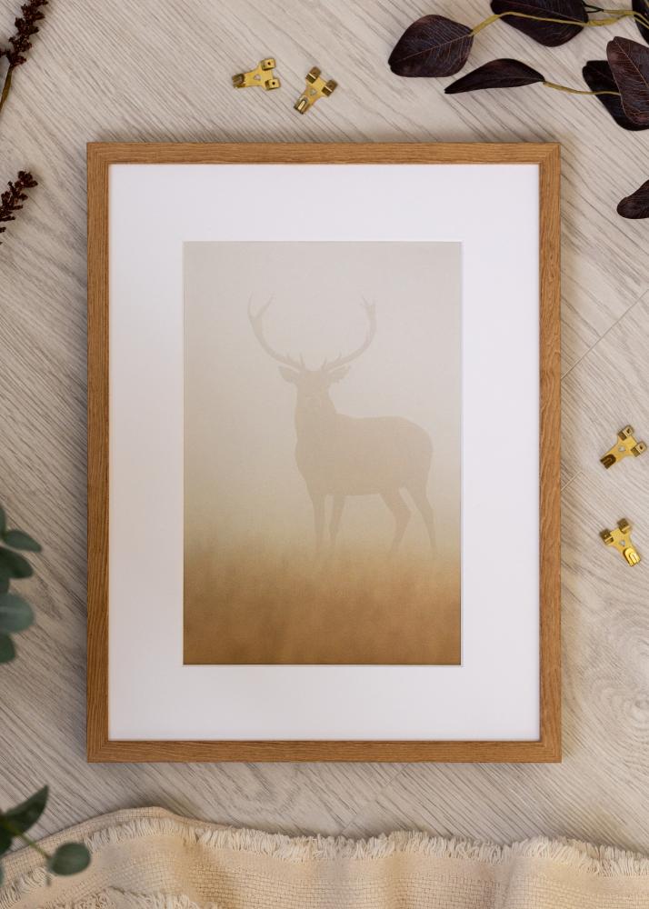 Moldura Tulipa Vidro Acrílico Carvalho 70x100 cm