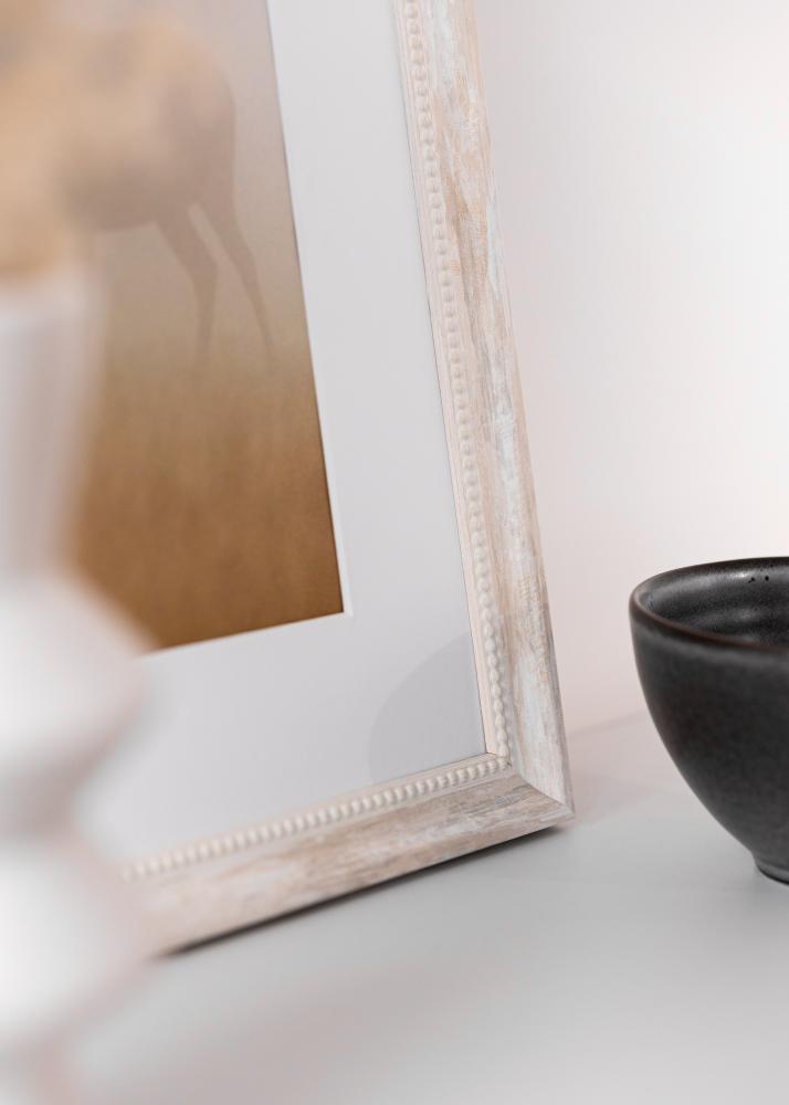 Moldura Soledad Acrílico Vidro Branco 40x60 cm