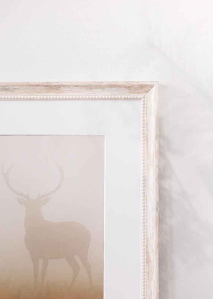 Moldura Soledad Acrílico Vidro Branco 40x60 cm