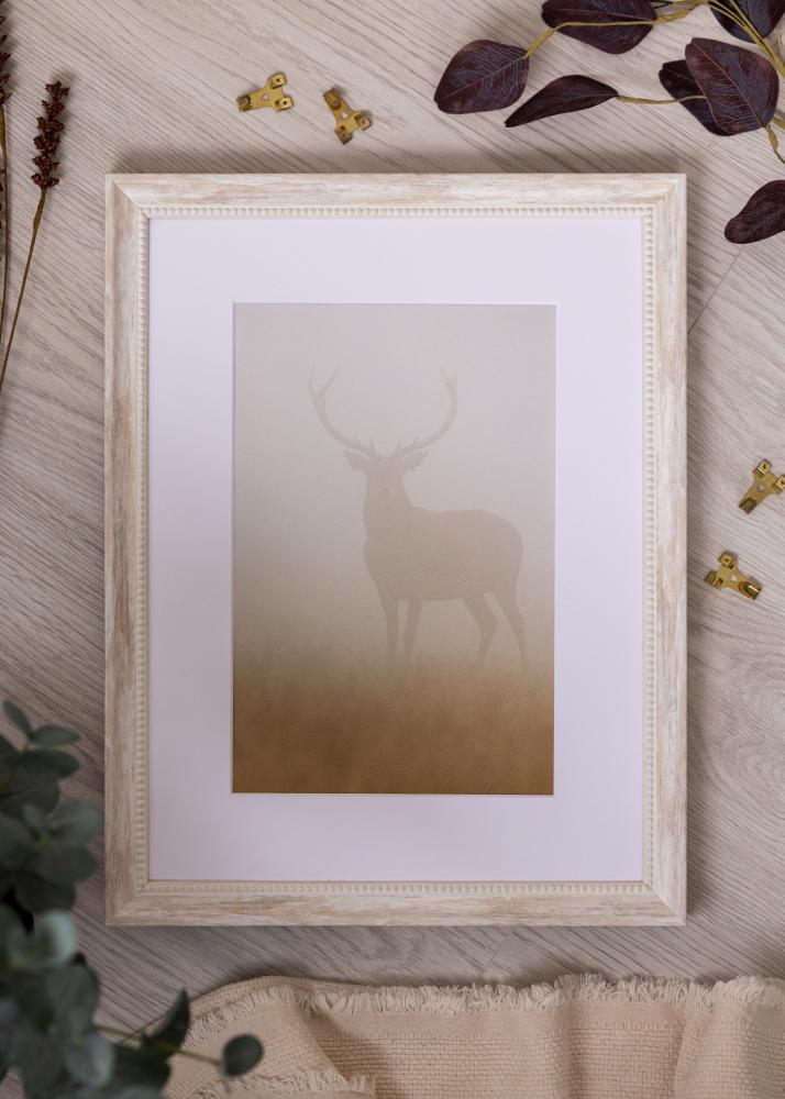 Moldura Soledad Acrílico Vidro Branco 40x60 cm