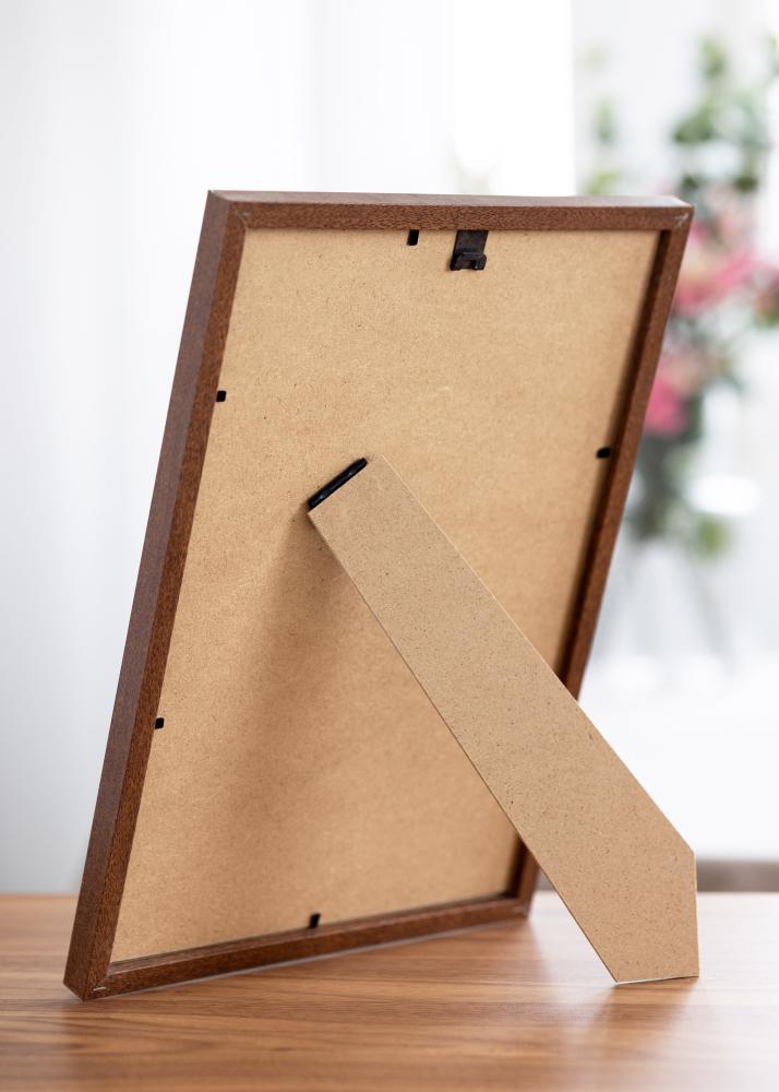 Moldura Modern Quente Marrom 20x30 cm - passe-partout Branco 15x21 cm