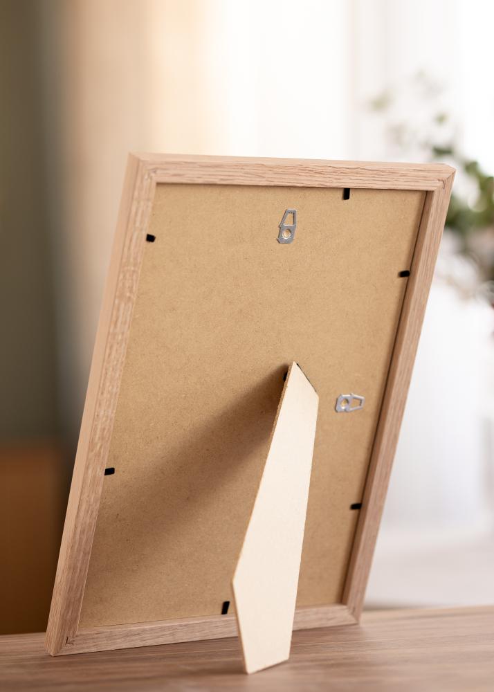 Moldura Tidlös Maciça Carvalho 20x30 cm - Passepartout Branco 15x21 cm