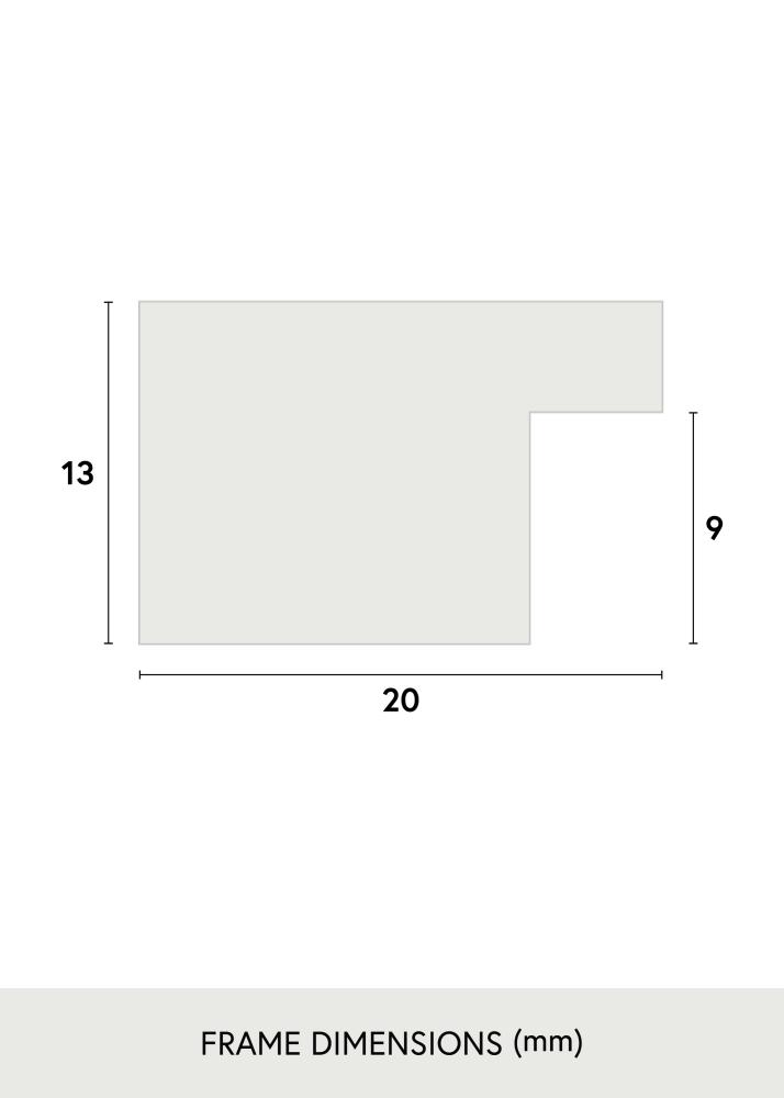 Moldura Jämtland Vidro acrílico Preto 25x26 cm