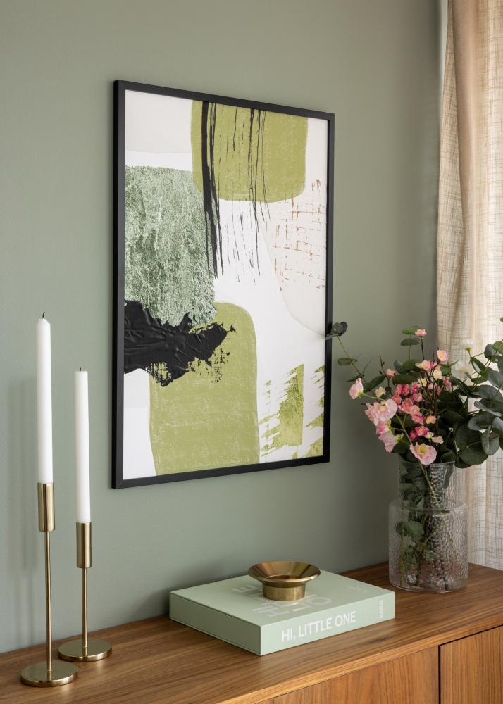 Moldura Trendy Vidro acrílico Preto 50x70 cm