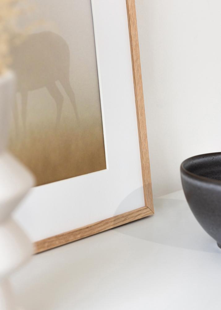 Moldura Carvalho Fino Vidro acrílico 20x25 cm