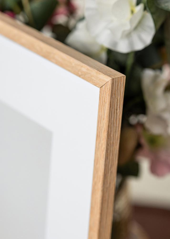 Moldura Carvalho Fino Vidro acrílico 20x25 cm