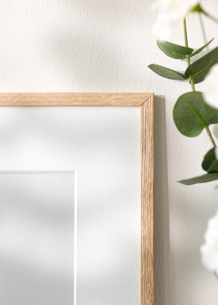 Moldura Carvalho Fino Vidro acrílico 20x25 cm