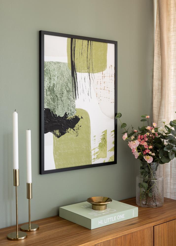 Moldura Selection Vidro acrílico Preto 75x75 cm