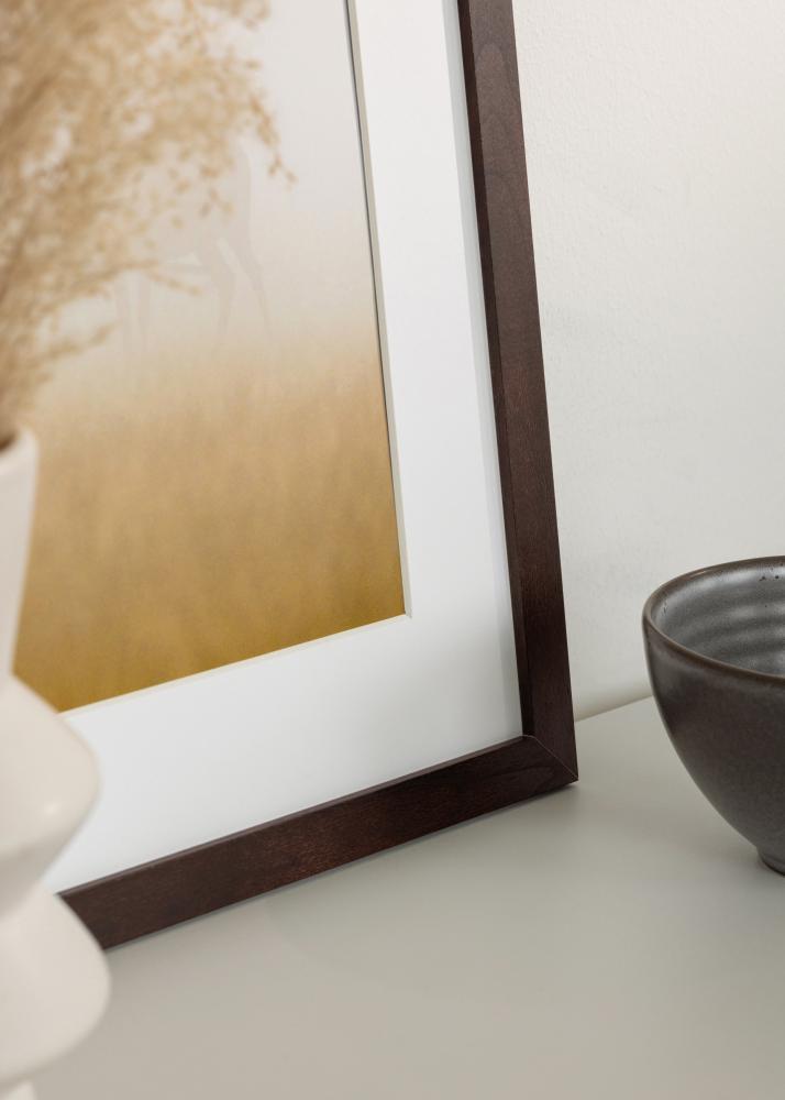 Moldura BGA Classic Vidro acrílico Nogueira 20x20 cm