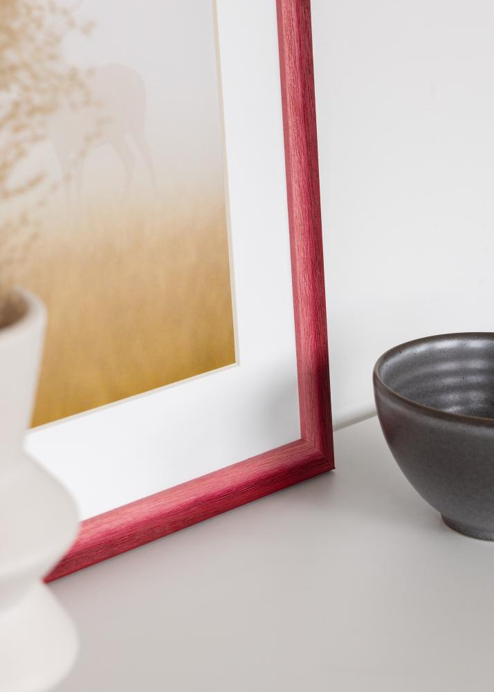 Moldura Cornwall Vidro acrílico Vermelho escuro 40x50 cm