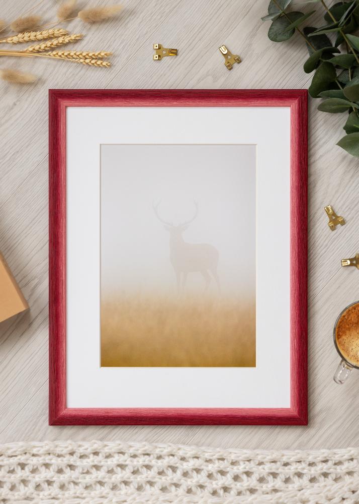 Moldura Cornwall Vidro acrílico Vermelho escuro 40x50 cm